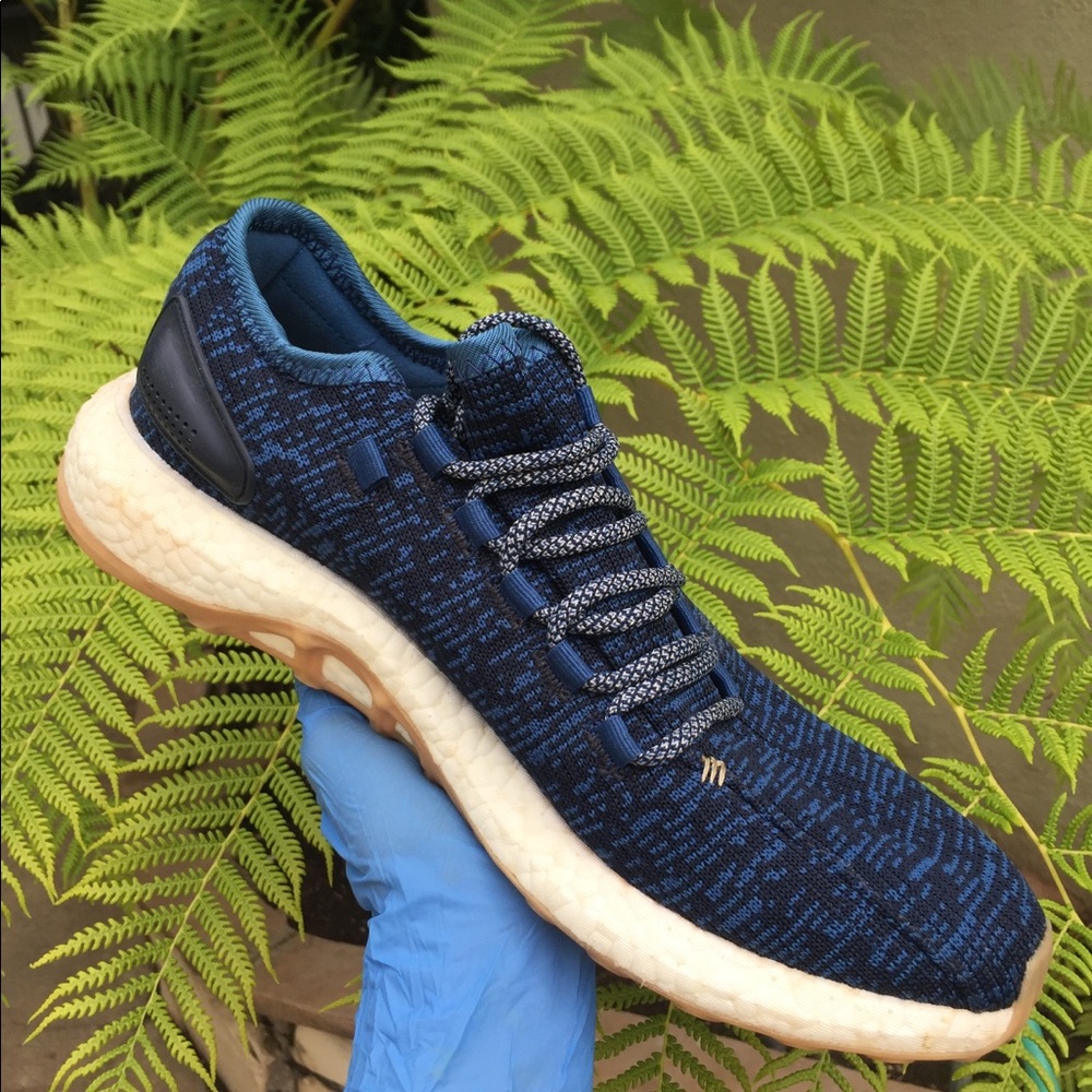 Adidas Pure Boost (10 US) Running Shoes (Blue) - Picture 4 of 8